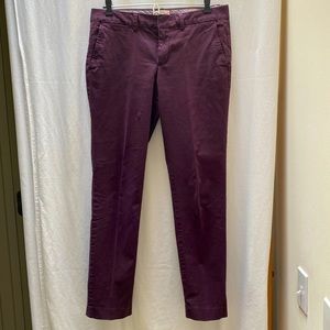 Dark plum twill chinos